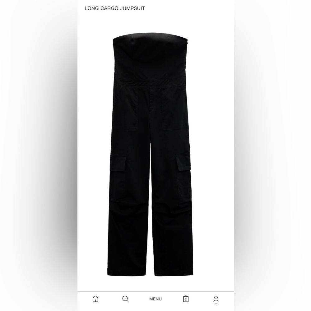Zara black Cargo jumpsuit